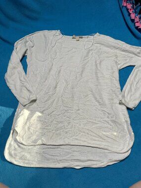 Michael Kors long sleeve cream color size M Asymmetrical White